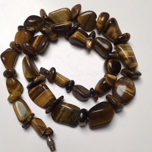 Tiger Eye Stone Beaded Necklace